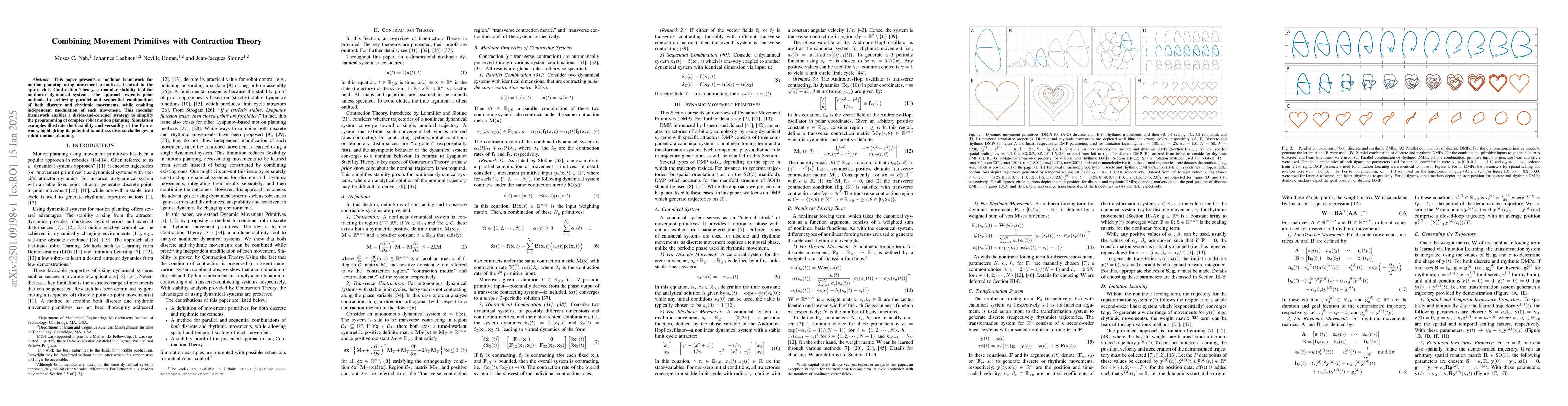 Thumbnail for Combining Movement Primitives with Contraction Theory