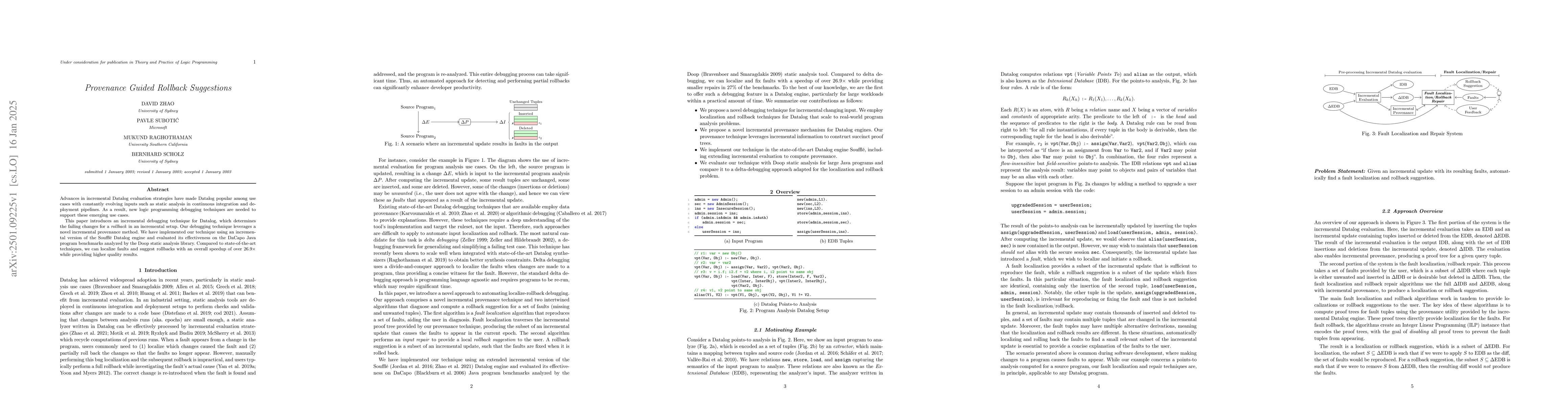 Thumbnail for Provenance Guided Rollback Suggestions