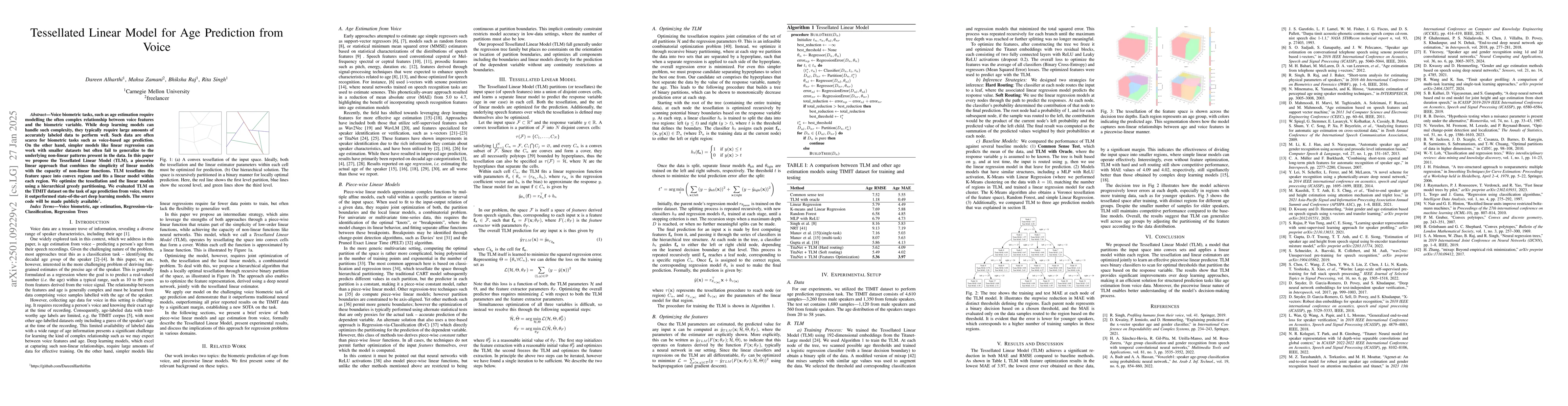 Thumbnail for Tessellated Linear Model for Age Prediction from Voice