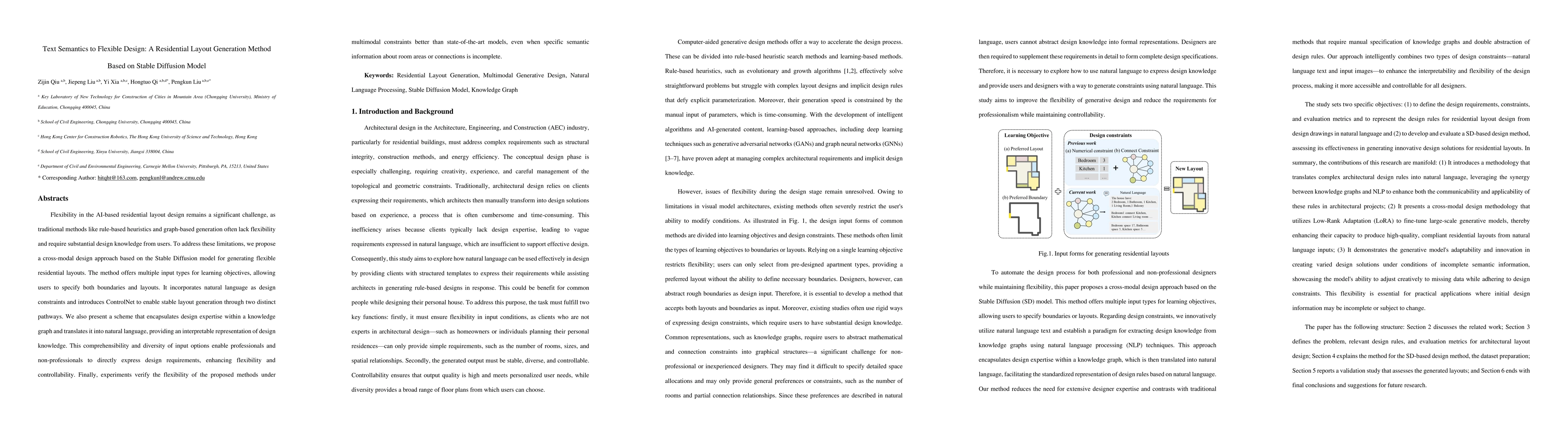Thumbnail for Text Semantics to Flexible Design: A Residential Layout Generation
  Method Based on Stable Diffusion Model