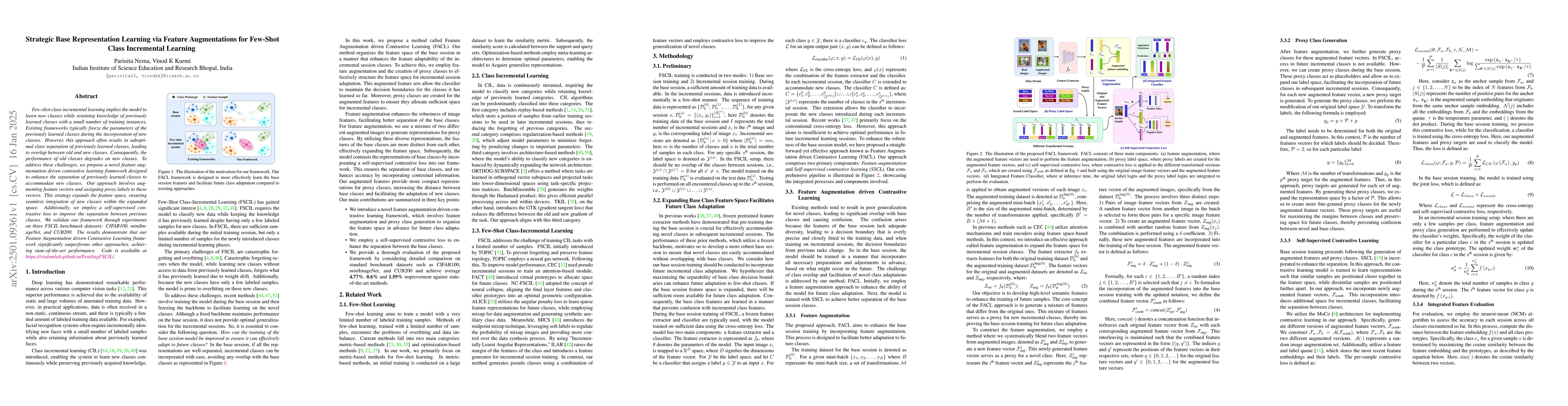 Thumbnail for Strategic Base Representation Learning via Feature Augmentations for
  Few-Shot Class Incremental Learning