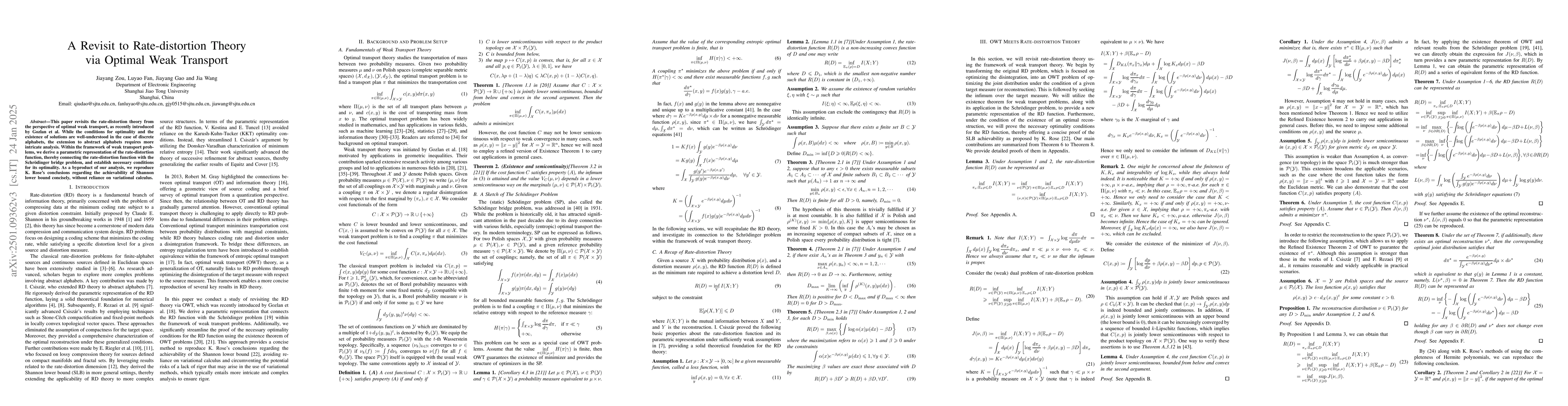 Thumbnail for A Revisit to Rate-distortion Problems via Optimal Weak Transport Theory
