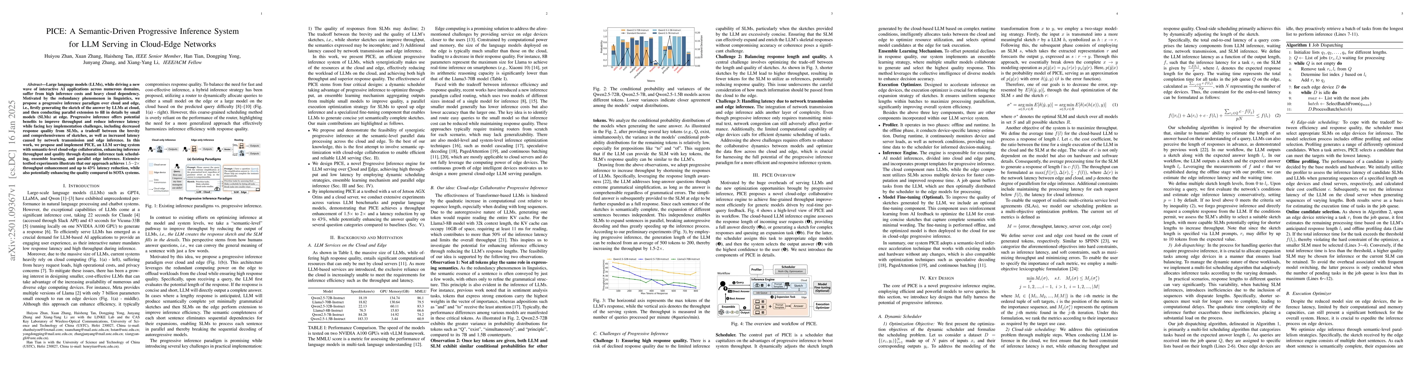 Thumbnail for PICE: A Semantic-Driven Progressive Inference System for LLM Serving in
  Cloud-Edge Networks