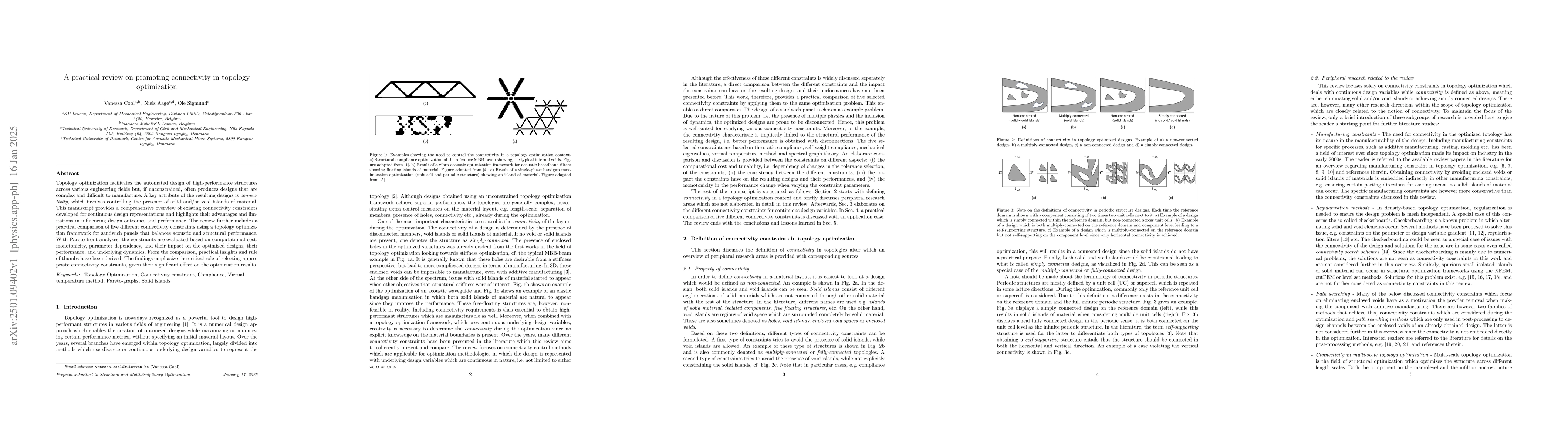 Thumbnail for A practical review on promoting connectivity in topology optimization