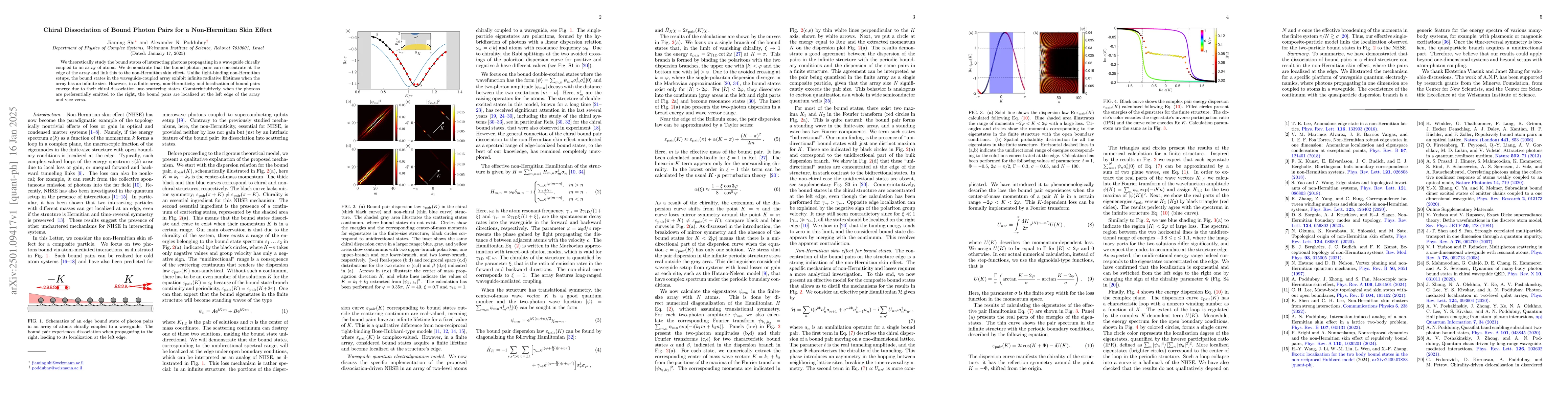 Thumbnail for Chiral Dissociation of Bound Photon Pairs for a Non-Hermitian Skin
  Effect