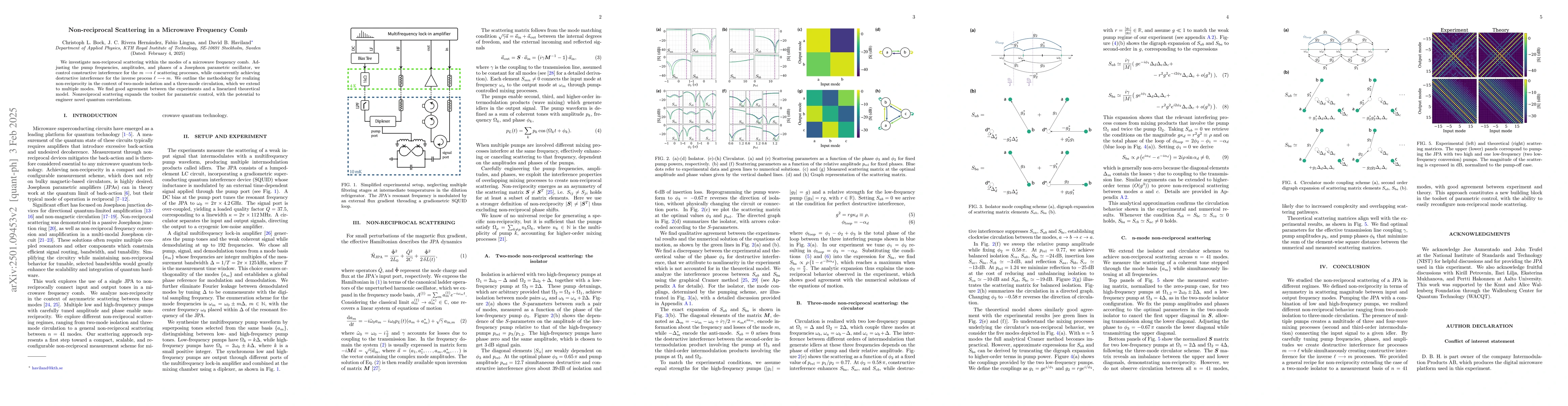Thumbnail for Non-reciprocical Scattering in a Microwave Frequency Comb