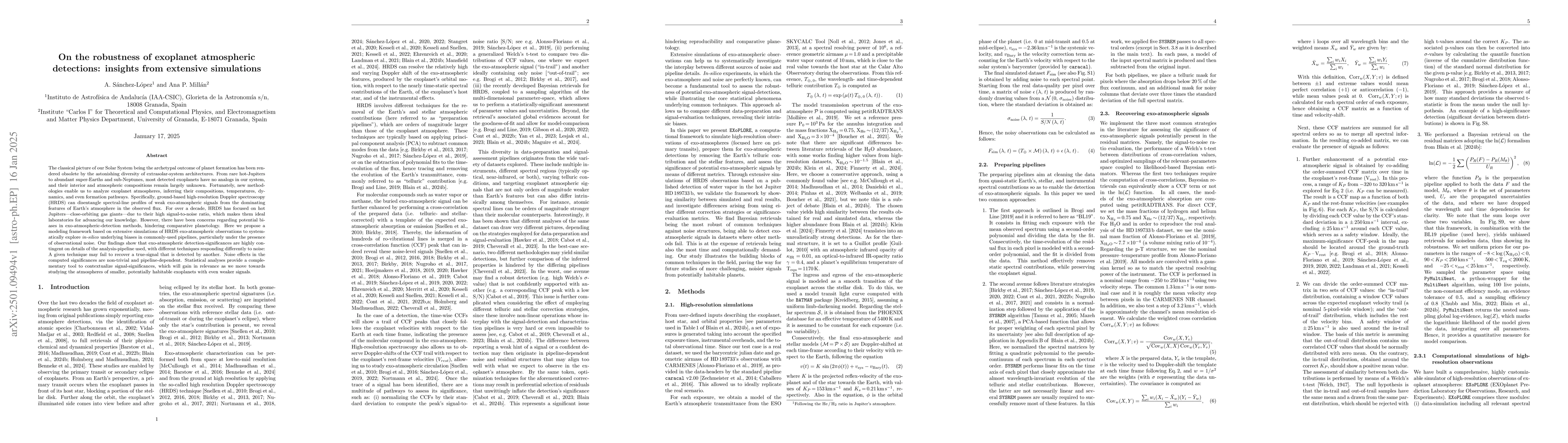 Thumbnail for On the robustness of exoplanet atmospheric detections: insights from
  extensive simulations