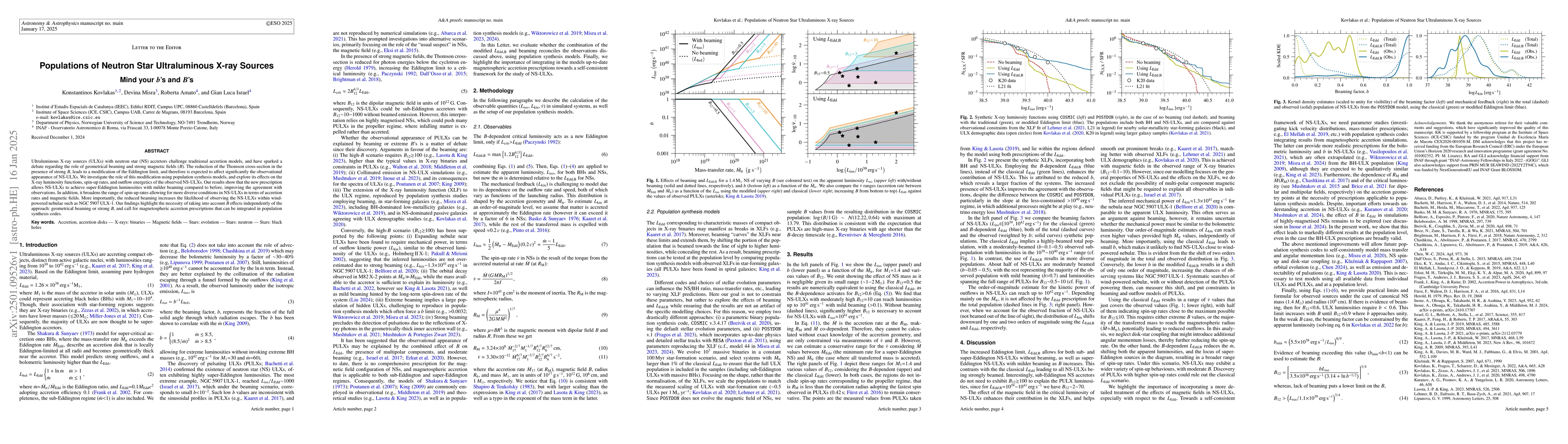 Thumbnail for Populations of Neutron Star Ultraluminous X-ray Sources: Mind your b's
  and B's