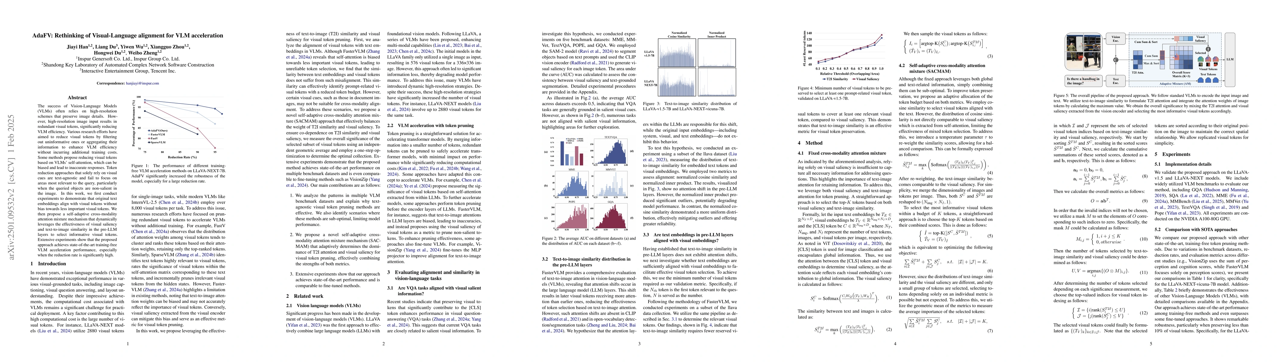Thumbnail for AdaFV: Accelerating VLMs with Self-Adaptive Cross-Modality Attention
  Mixture