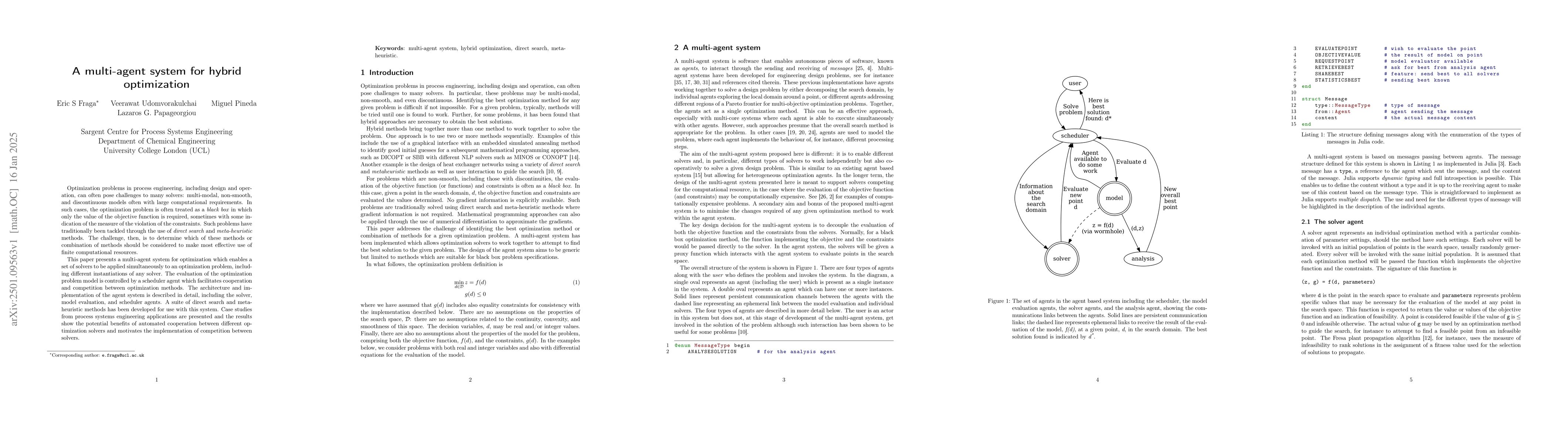 Thumbnail for A Multi-agent System for Hybrid Optimization