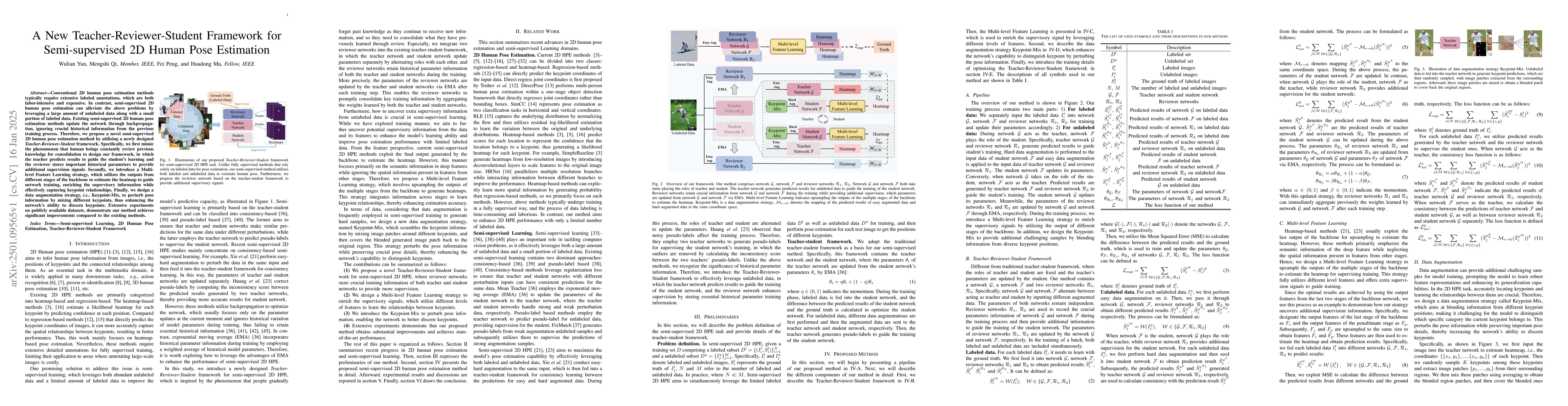 Thumbnail for A New Teacher-Reviewer-Student Framework for Semi-supervised 2D Human
  Pose Estimation