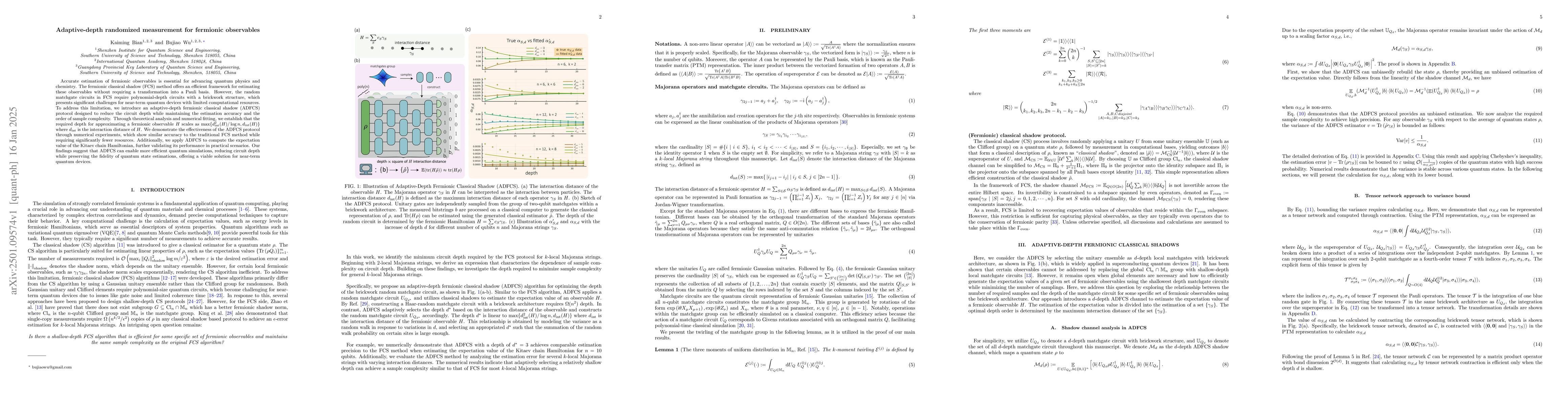 Thumbnail for Adaptive-depth randomized measurement for fermionic observables