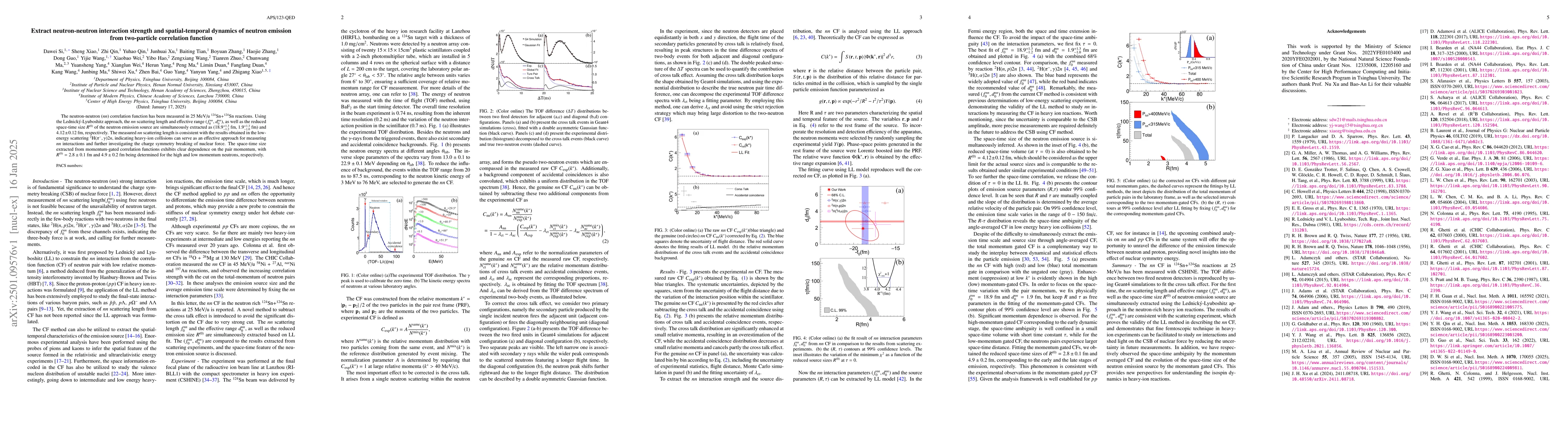 Thumbnail for Extract neutron-neutron interaction strength and spatial-temporal
  dynamics of neutron emission from two-particle correlation function