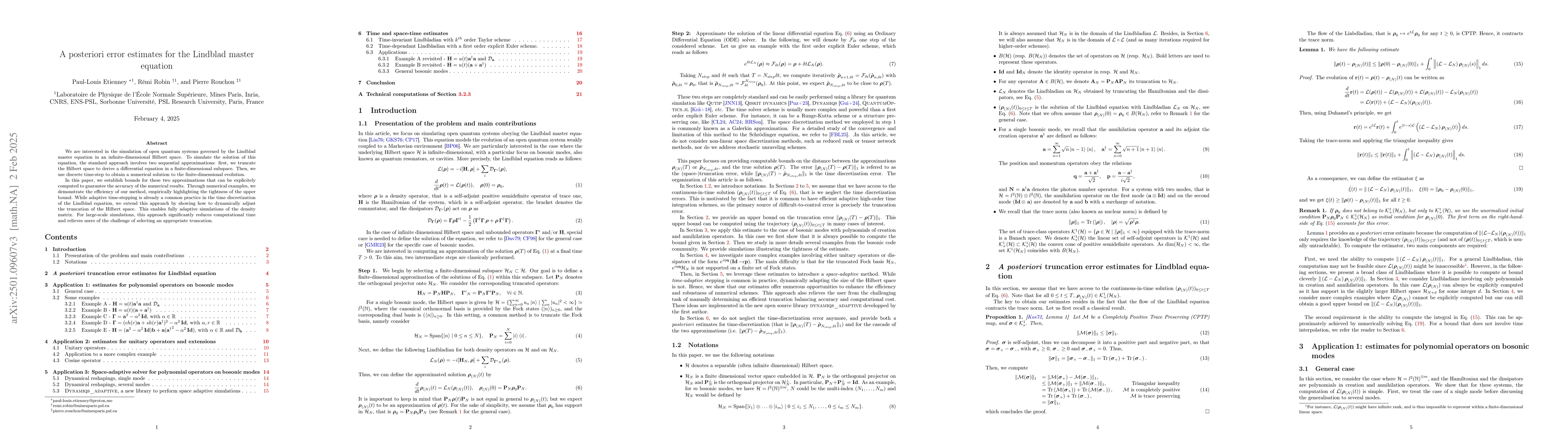 Thumbnail for A posteriori error estimates for the Lindblad master equation