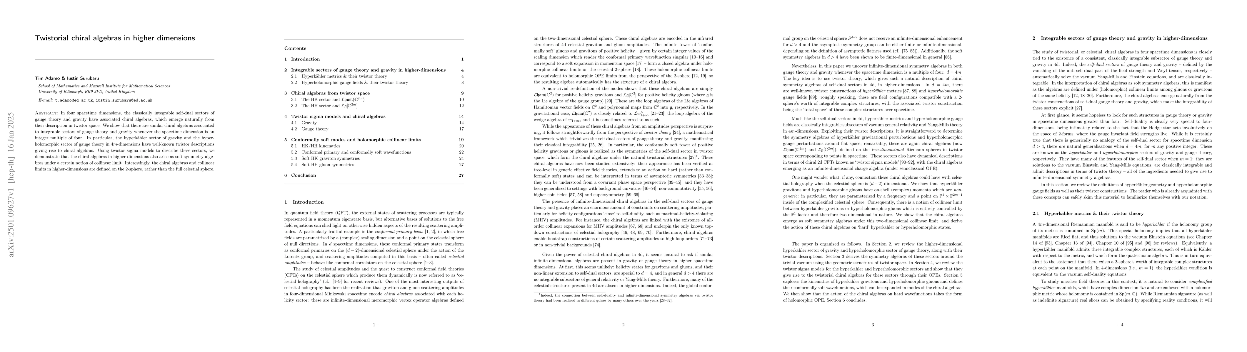 Thumbnail for Twistorial chiral algebras in higher dimensions