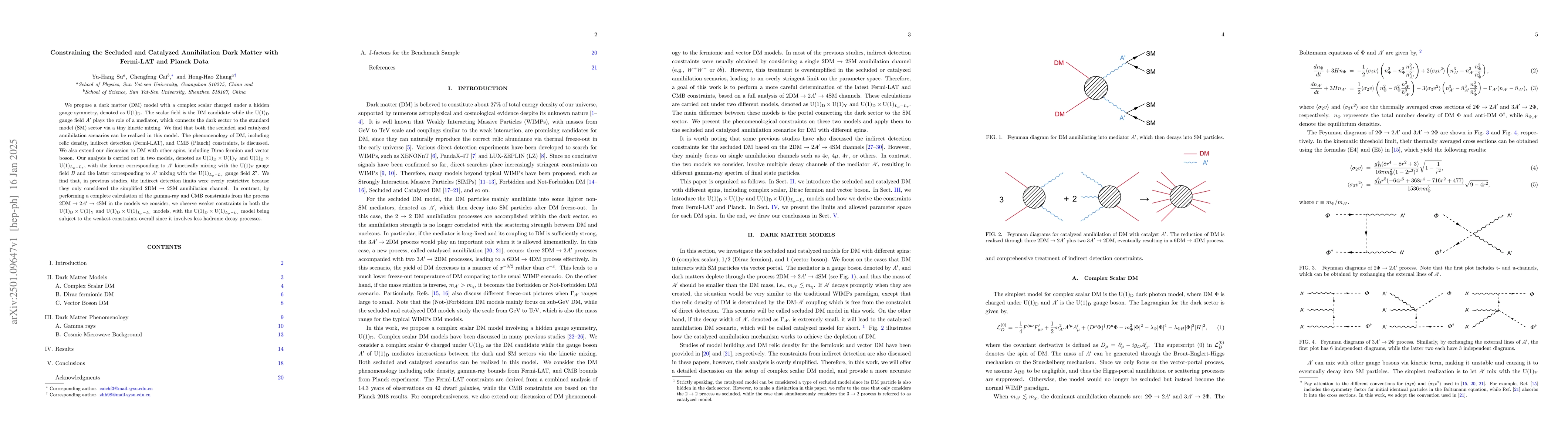 Thumbnail for Constraining the Secluded and Catalyzed Annihilation Dark Matter with
  Fermi-LAT and Planck Data