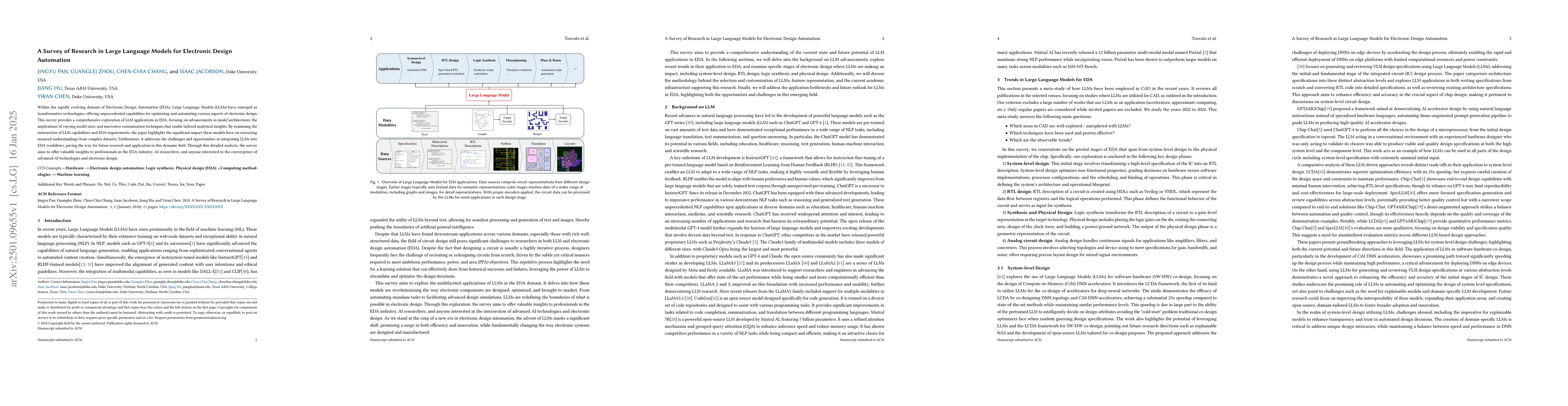 Thumbnail for A Survey of Research in Large Language Models for Electronic Design
  Automation