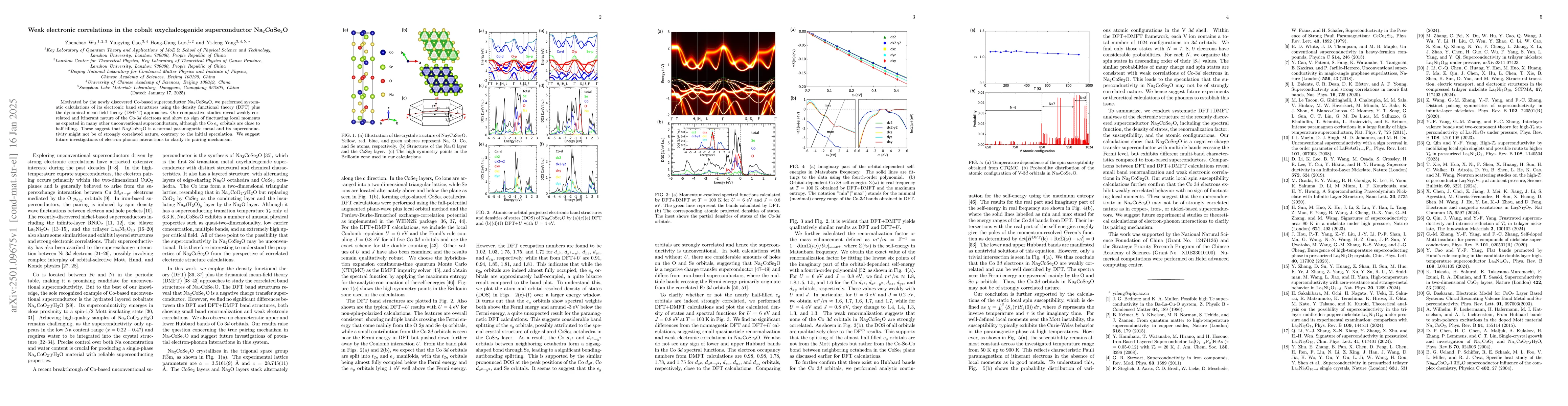 Thumbnail for Weak electronic correlations in the cobalt oxychalcogenide
  superconductor Na2CoSe2O