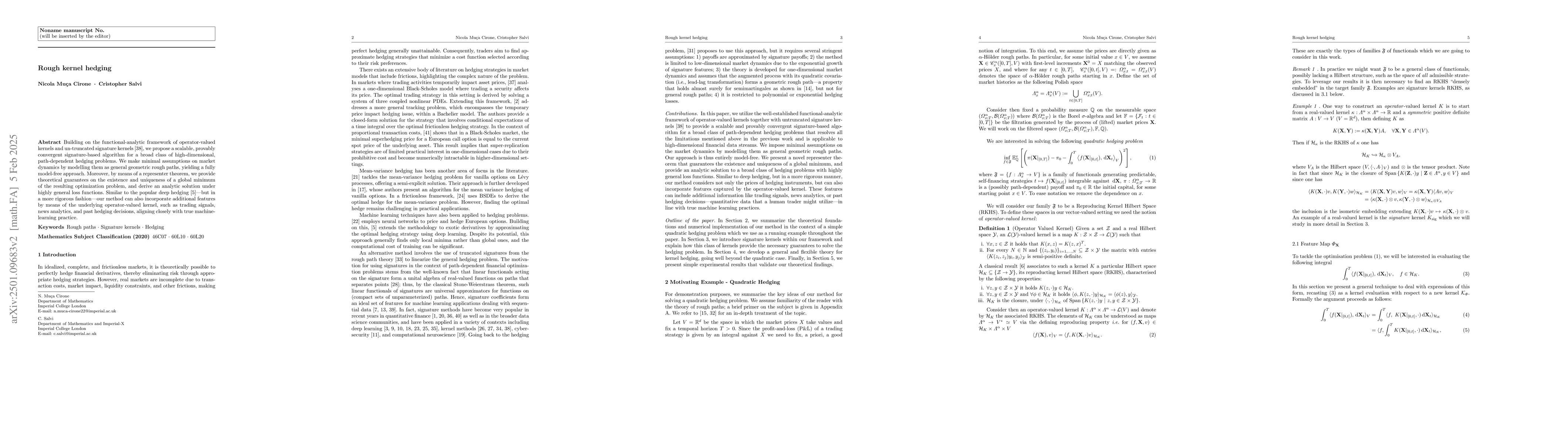 Thumbnail for Rough kernel hedging