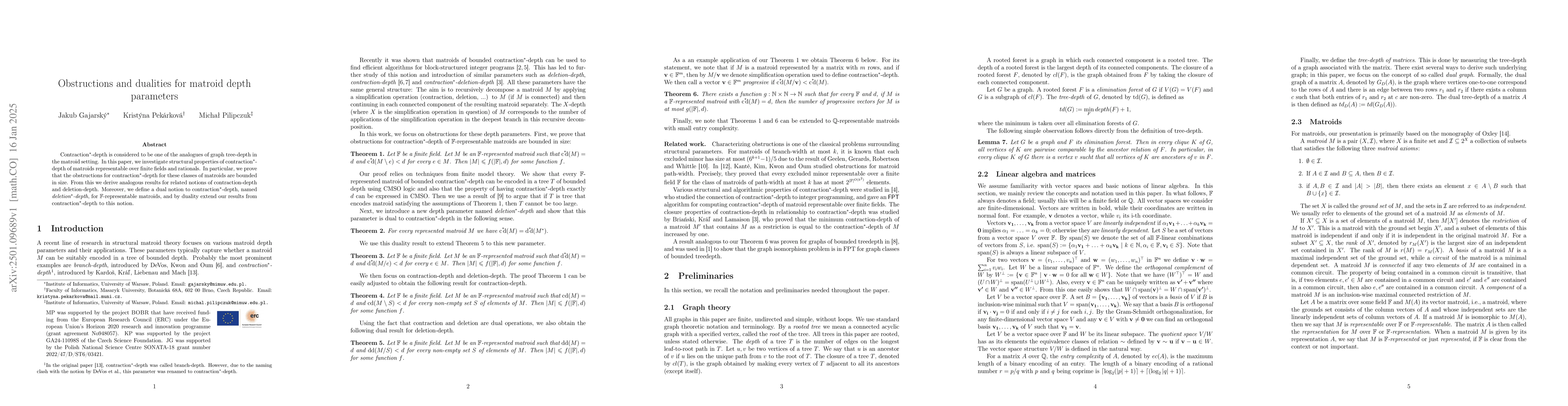 Thumbnail for Obstructions and dualities for matroid depth parameters