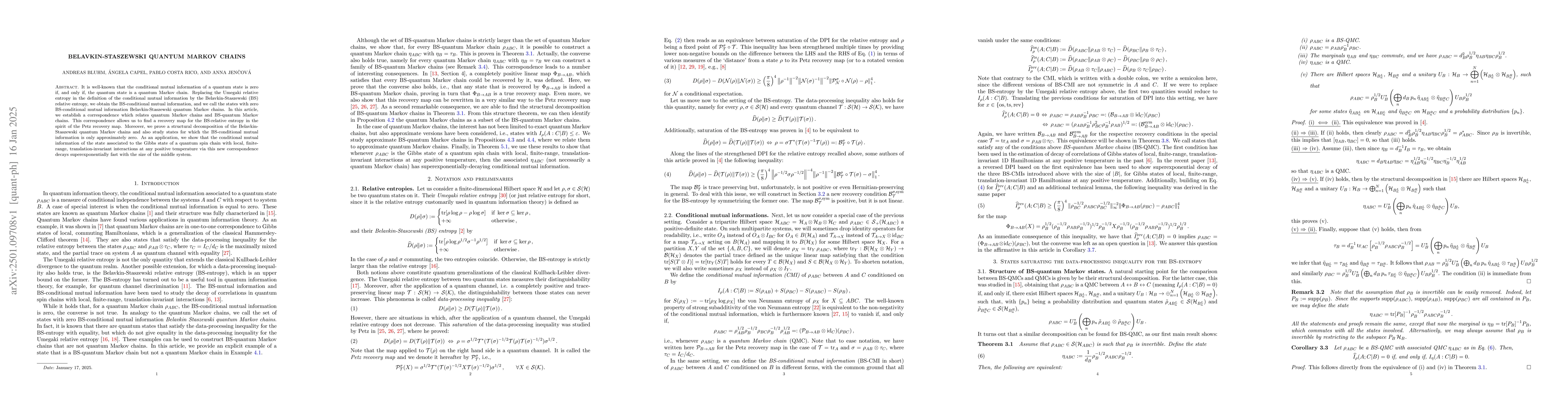 Thumbnail for Belavkin-Staszewski Quantum Markov Chains