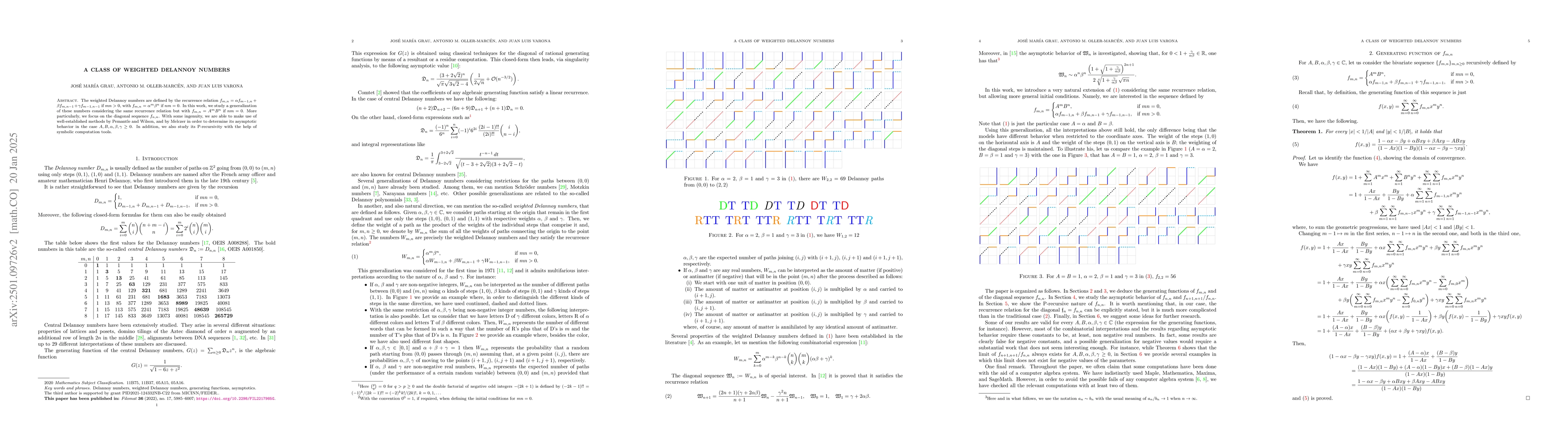 Thumbnail for A class of weighted Delannoy numbers
