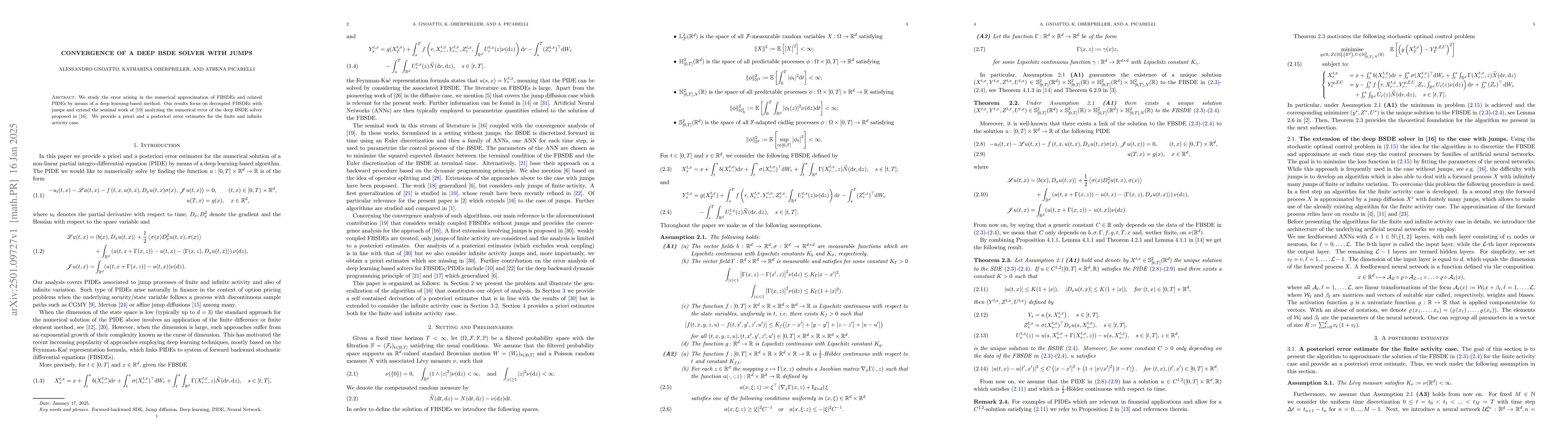 Thumbnail for Convergence of a Deep BSDE solver with jumps