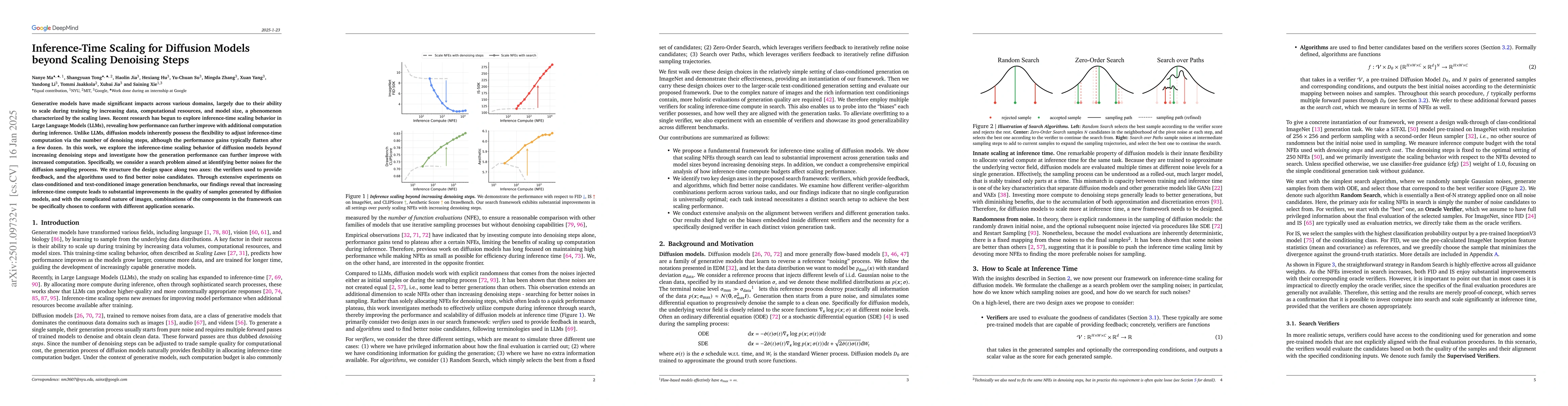 Thumbnail for Inference-Time Scaling for Diffusion Models beyond Scaling Denoising
  Steps