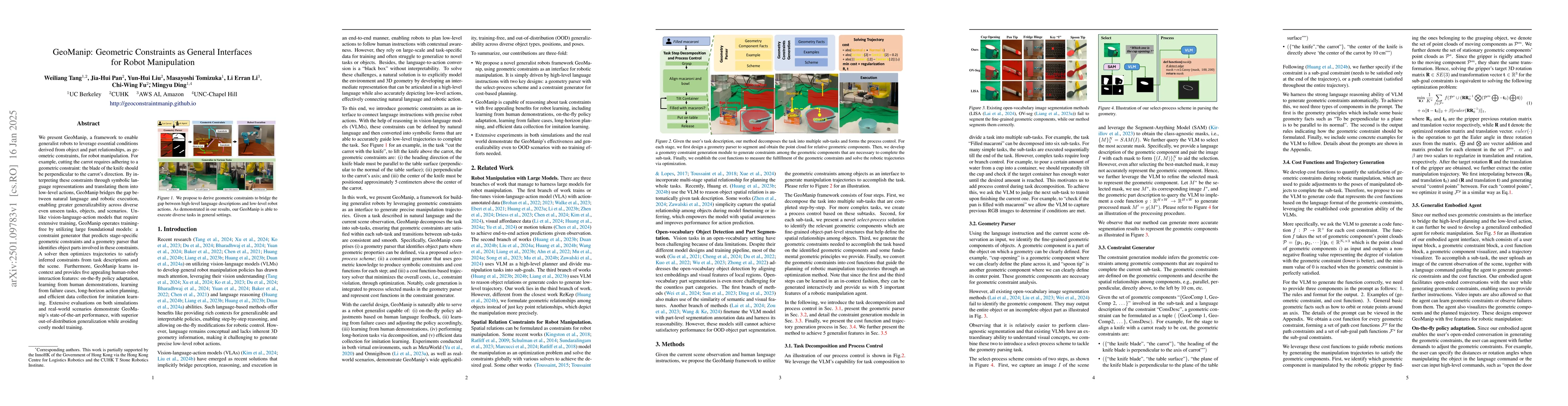 Thumbnail for GeoManip: Geometric Constraints as General Interfaces for Robot
  Manipulation