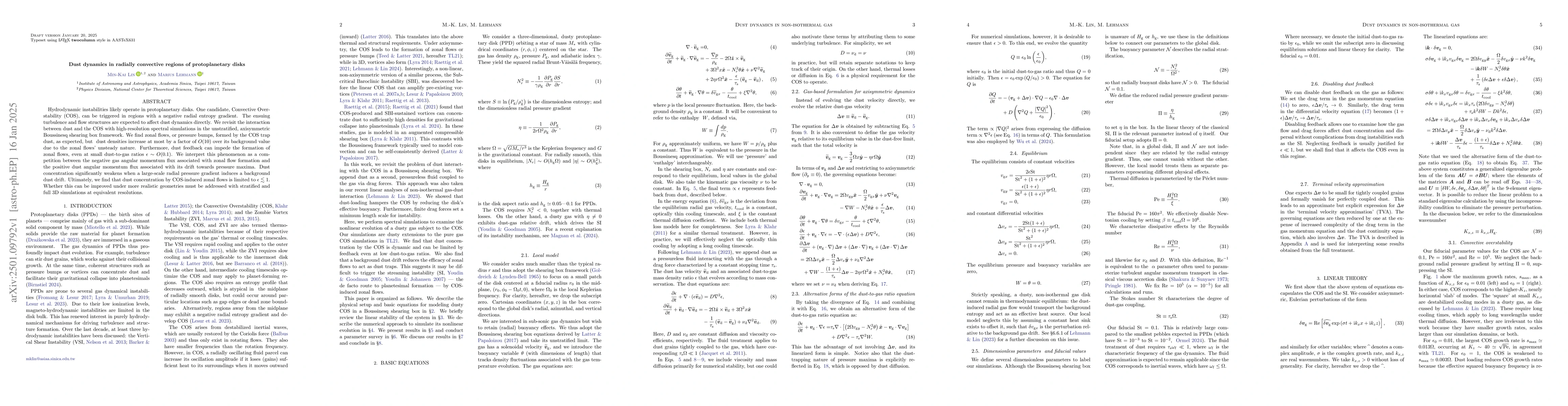 Thumbnail for Dust dynamics in radially convective regions of protoplanetary disks