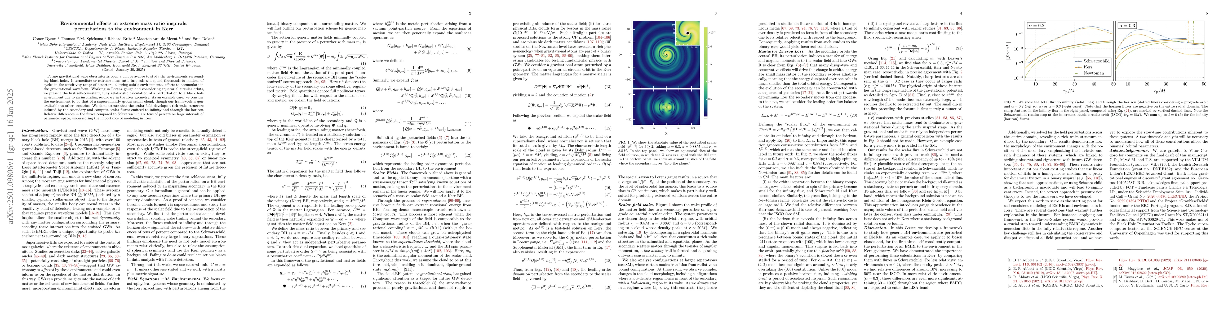 Thumbnail for Environmental effects in extreme mass ratio inspirals: perturbations to
  the environment in Kerr
