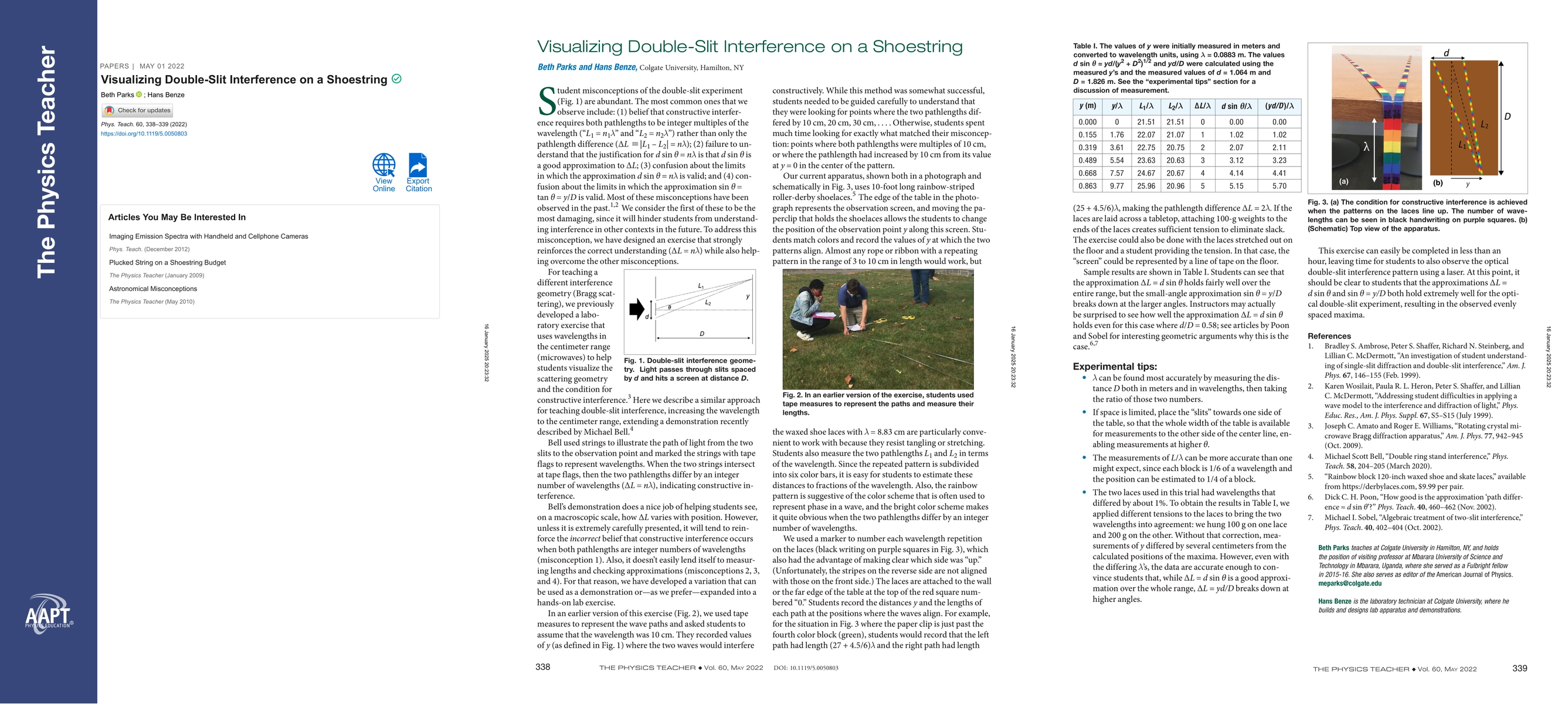 Thumbnail for Visualizing Double-Slit Interference on a Shoestring