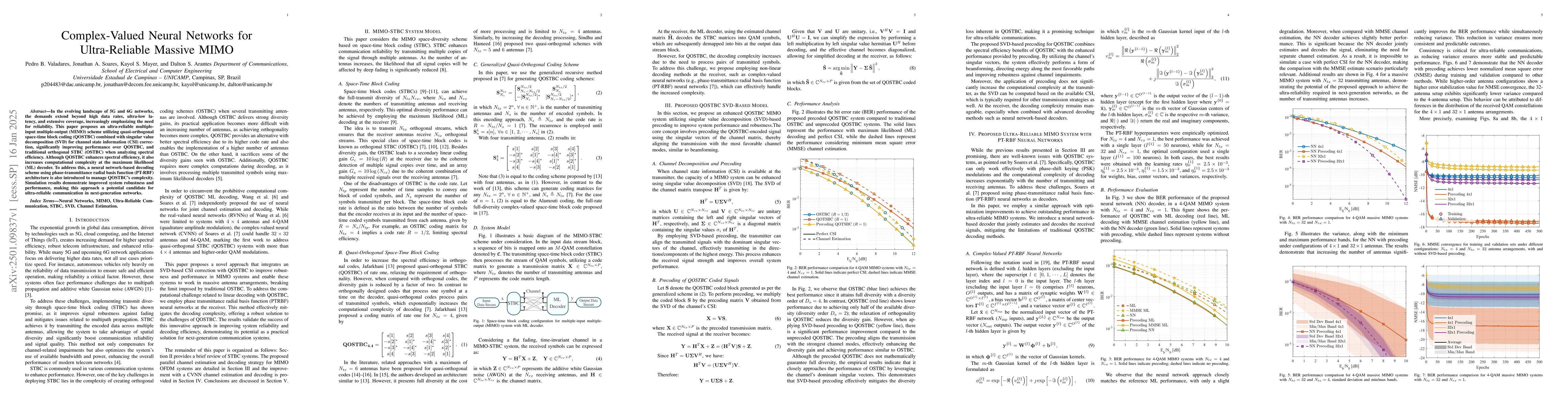 Thumbnail for Complex-Valued Neural Networks for Ultra-Reliable Massive MIMO