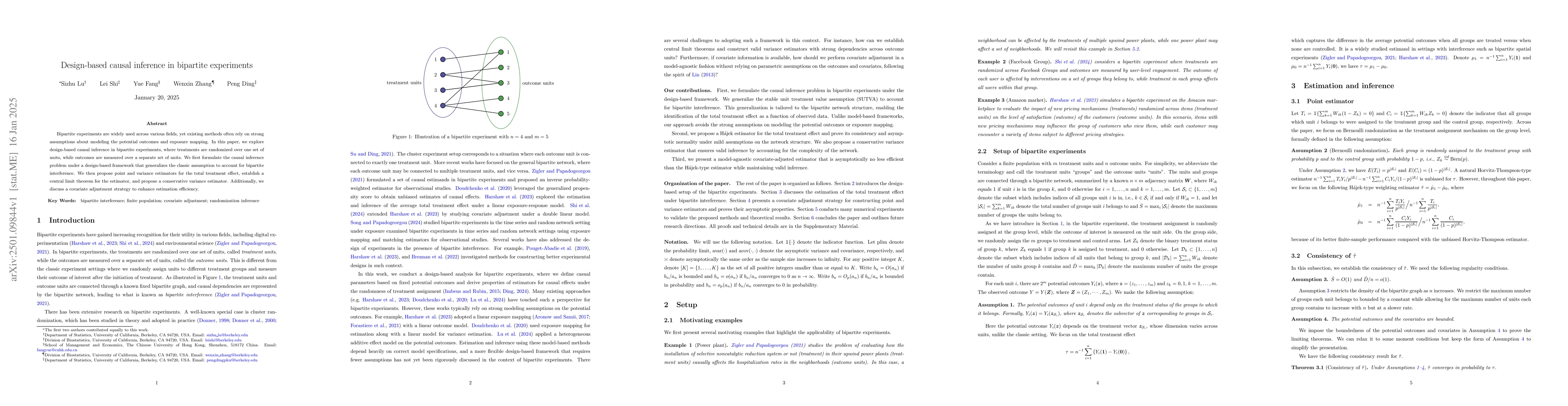 Thumbnail for Design-based causal inference in bipartite experiments