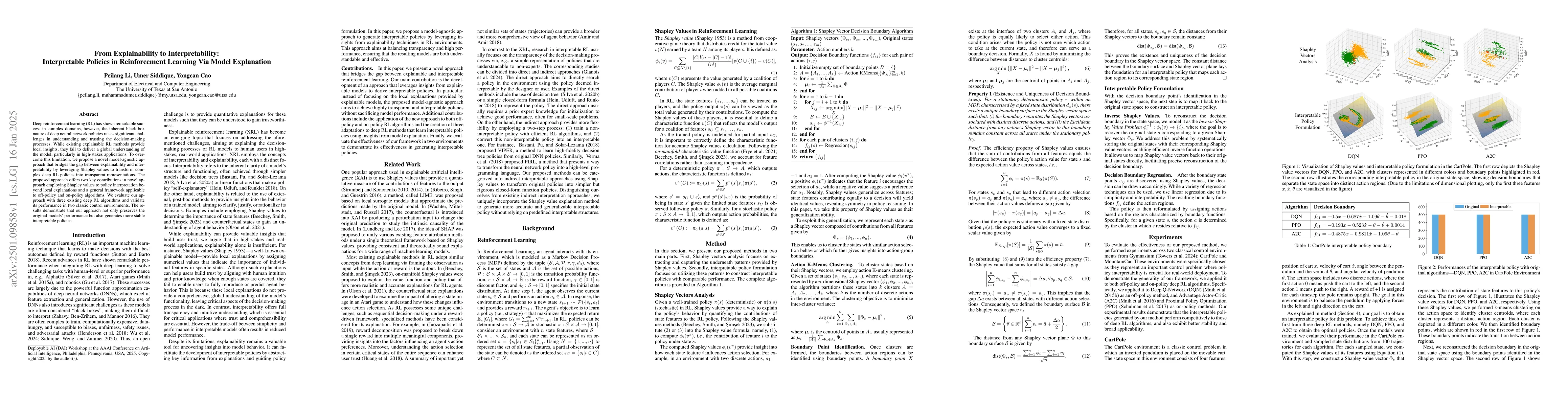Thumbnail for From Explainability to Interpretability: Interpretable Policies in
  Reinforcement Learning Via Model Explanation