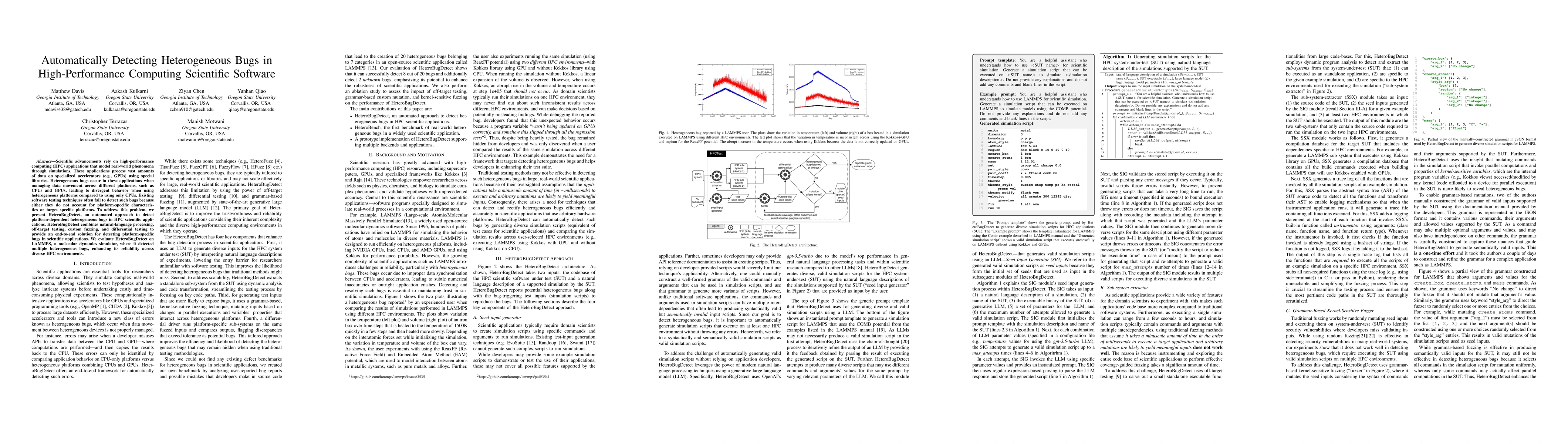 Thumbnail for Automatically Detecting Heterogeneous Bugs in High-Performance Computing
  Scientific Software