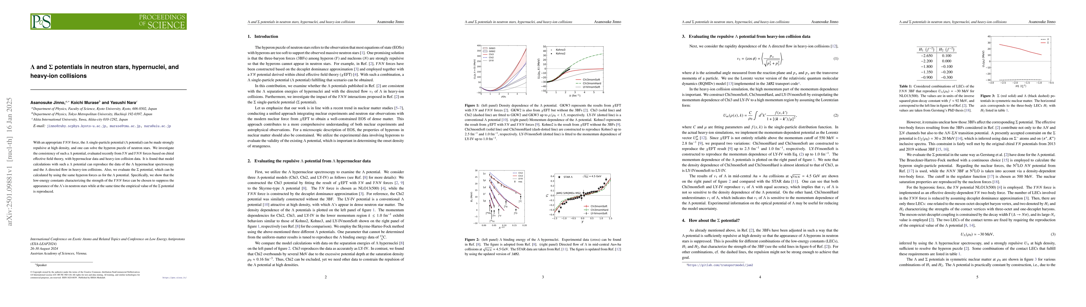 Thumbnail for $Λ$ and $Σ$ potentials in neutron stars, hypernuclei, and
  heavy-ion collisions