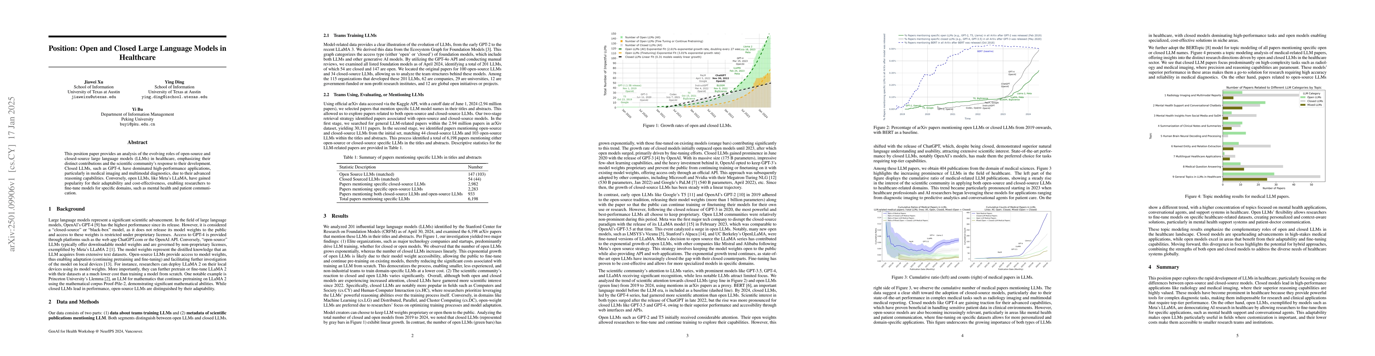Thumbnail for Position: Open and Closed Large Language Models in Healthcare