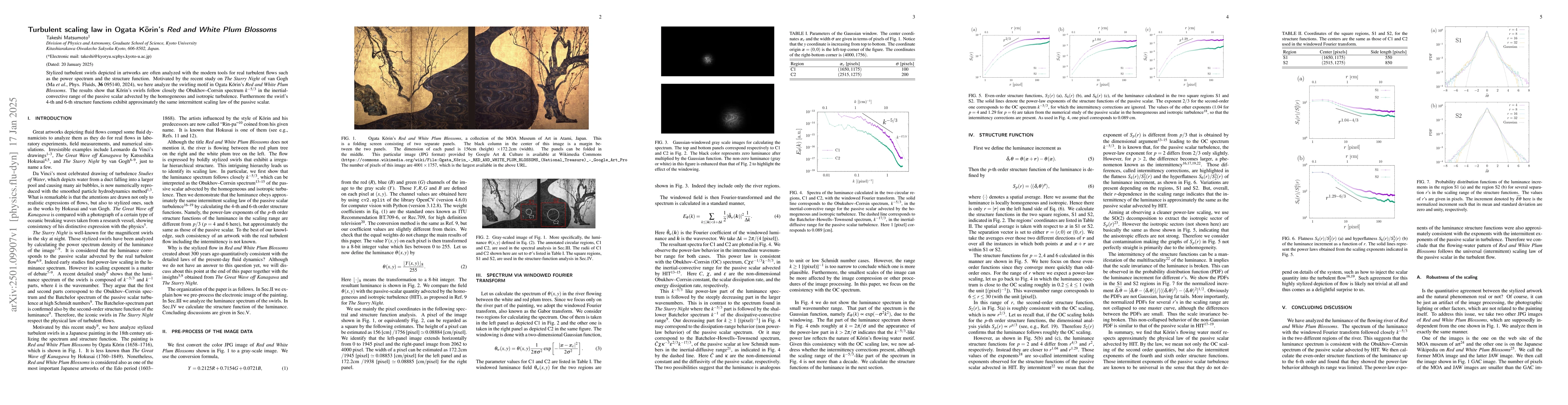 Thumbnail for Turbulent scaling law in Ogata Kōrin's Red and White Plum Blossoms