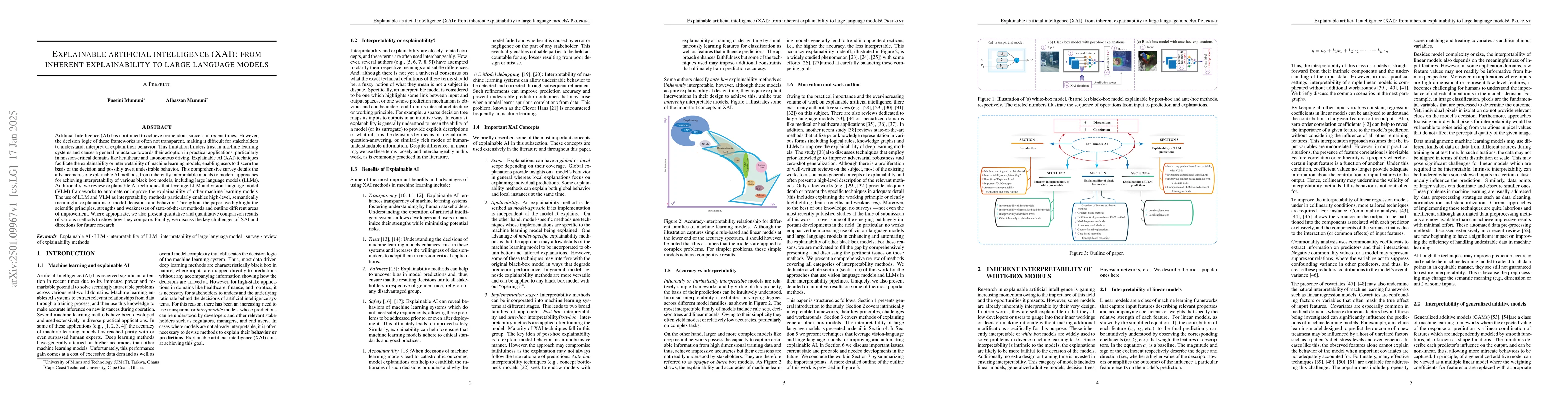 Thumbnail for Explainable artificial intelligence (XAI): from inherent explainability
  to large language models