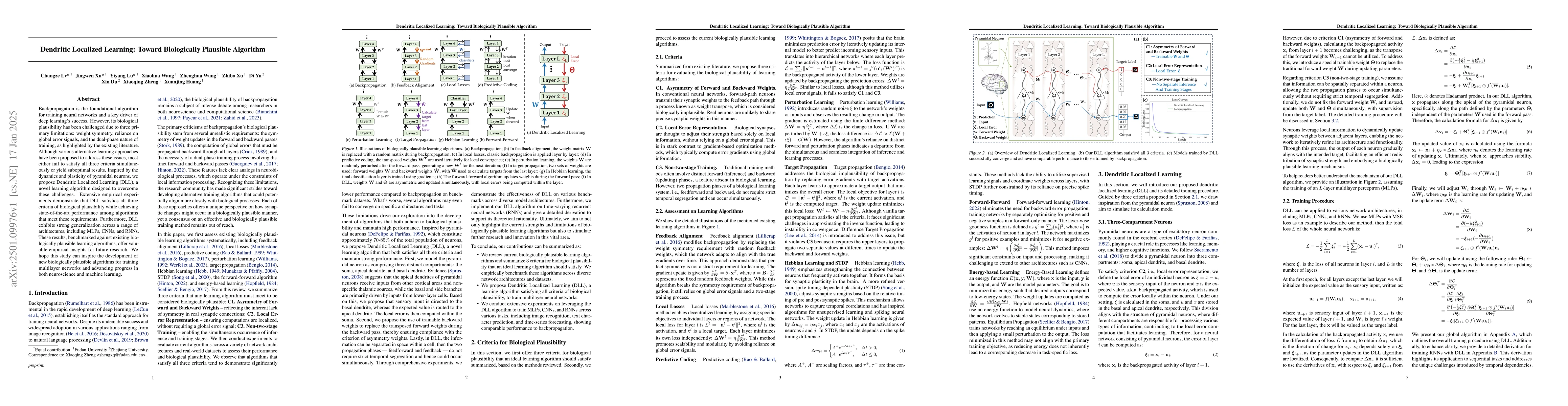 Thumbnail for Dendritic Localized Learning: Toward Biologically Plausible Algorithm