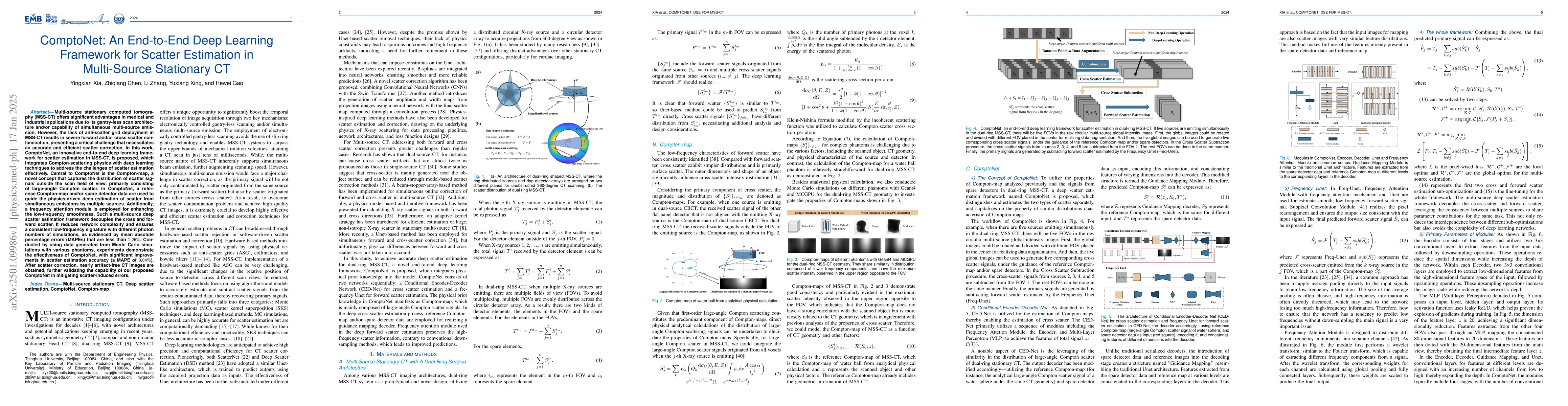 Thumbnail for ComptoNet: An End-to-End Deep Learning Framework for Scatter Estimation
  in Multi-Source Stationary CT
