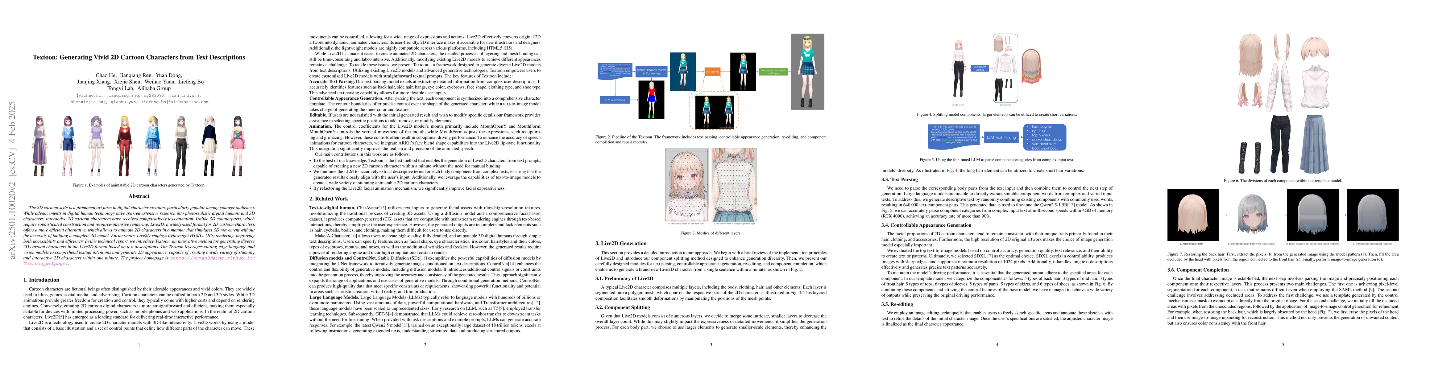 Thumbnail for Textoon: Generating Vivid 2D Cartoon Characters from Text Descriptions