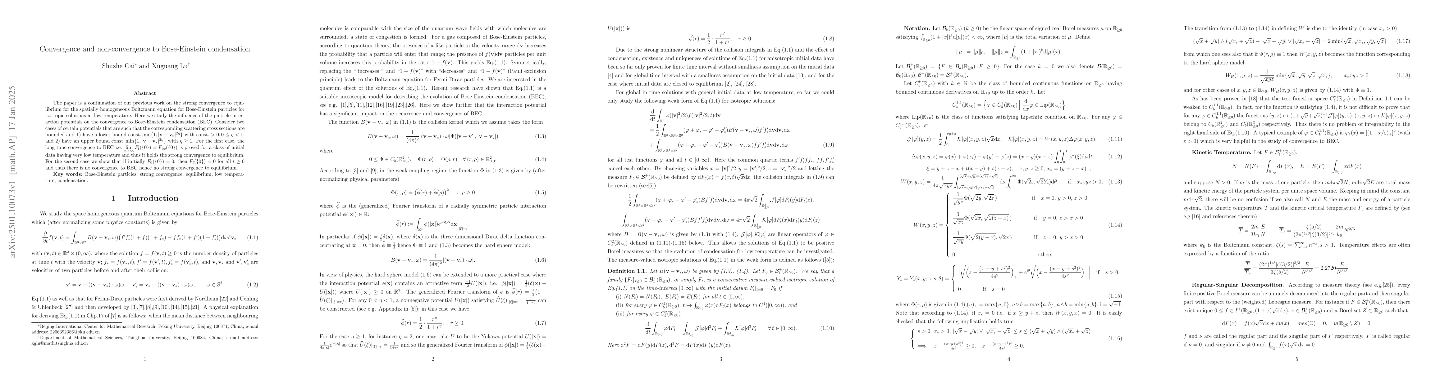 Thumbnail for Convergence and non-convergence to Bose-Einstein condensation