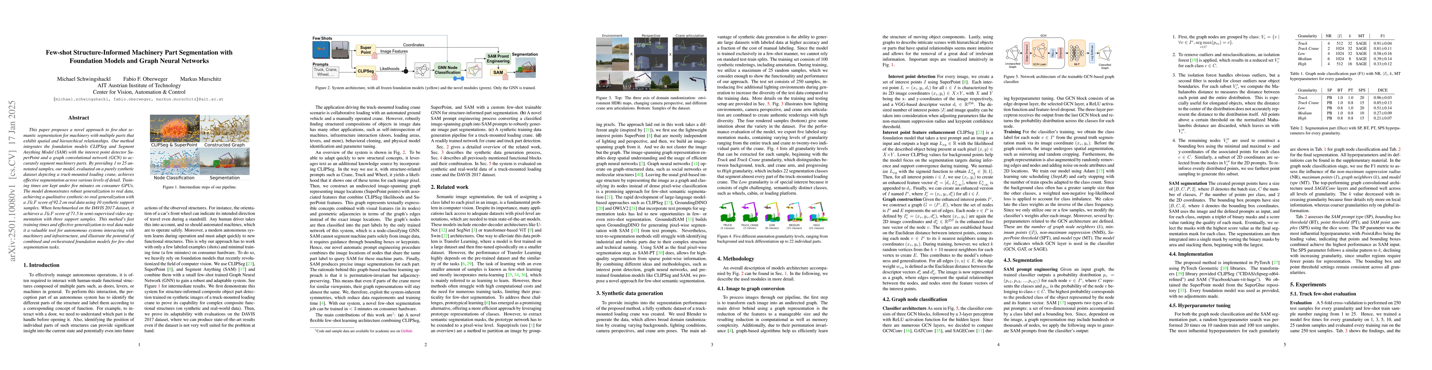 Thumbnail for Few-shot Structure-Informed Machinery Part Segmentation with Foundation
  Models and Graph Neural Networks