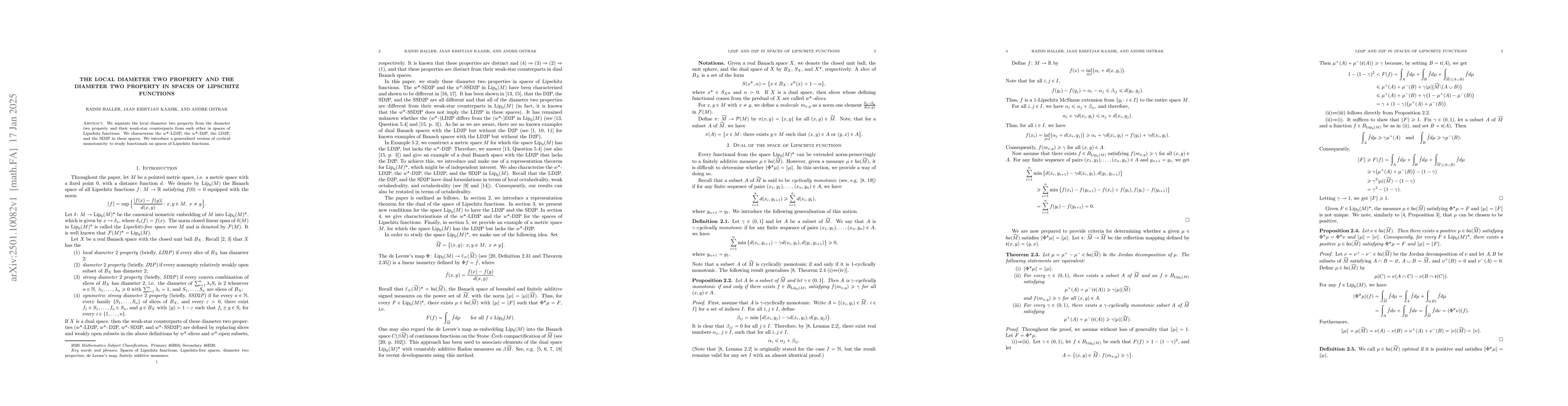 Thumbnail for The local diameter two property and the diameter two property in spaces
  of Lipschitz functions