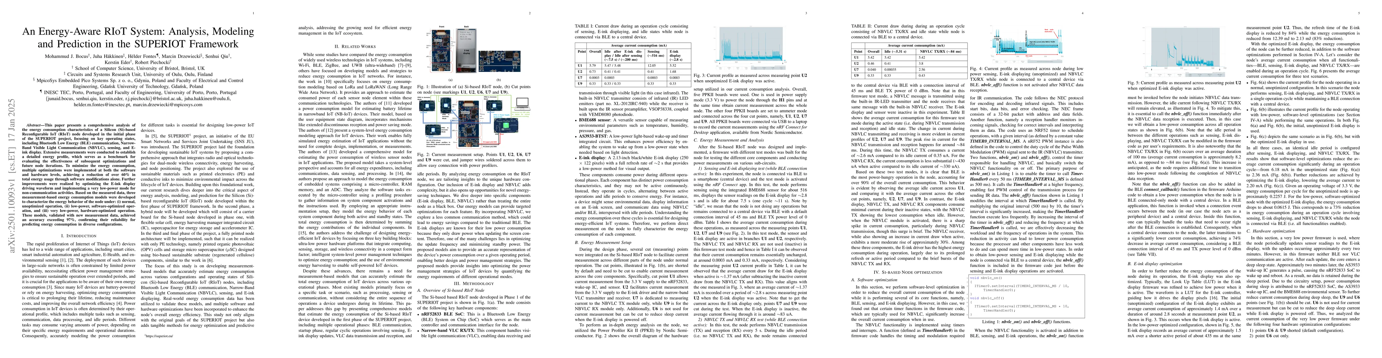 Thumbnail for An Energy-Aware RIoT System: Analysis, Modeling and Prediction in the
  SUPERIOT Framework