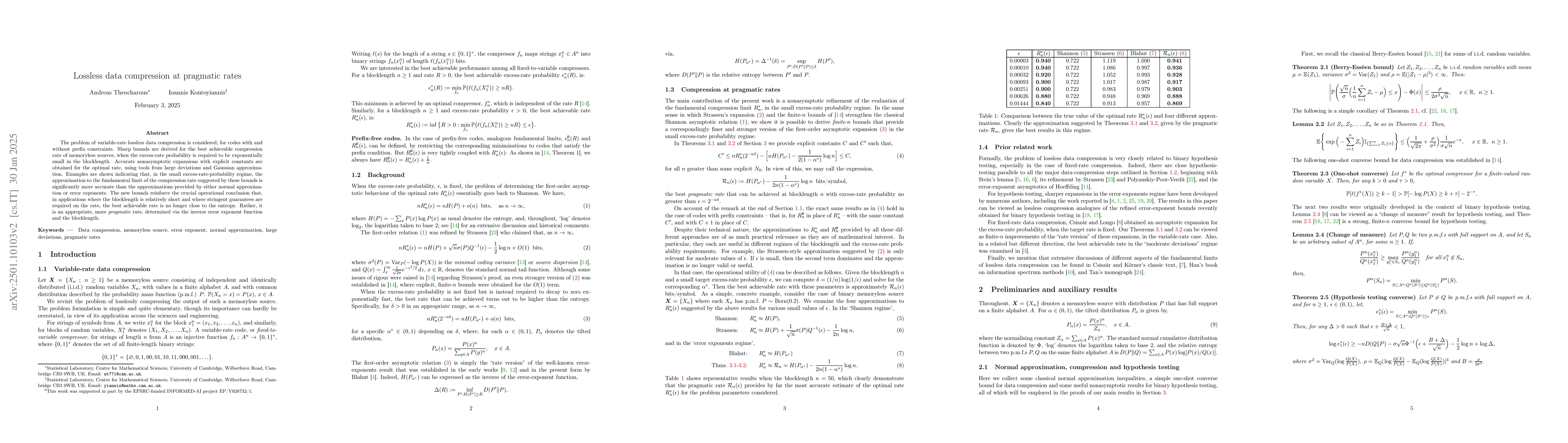 Thumbnail for Lossless data compression at pragmatic rates