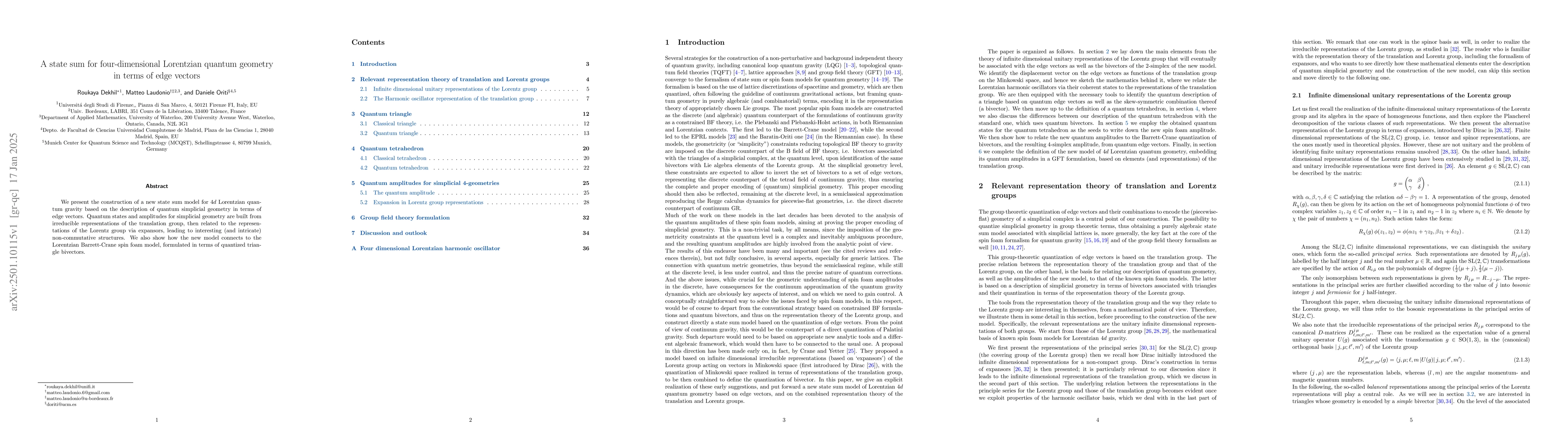 Thumbnail for A state sum for four-dimensional Lorentzian quantum geometry in terms of
  edge vectors