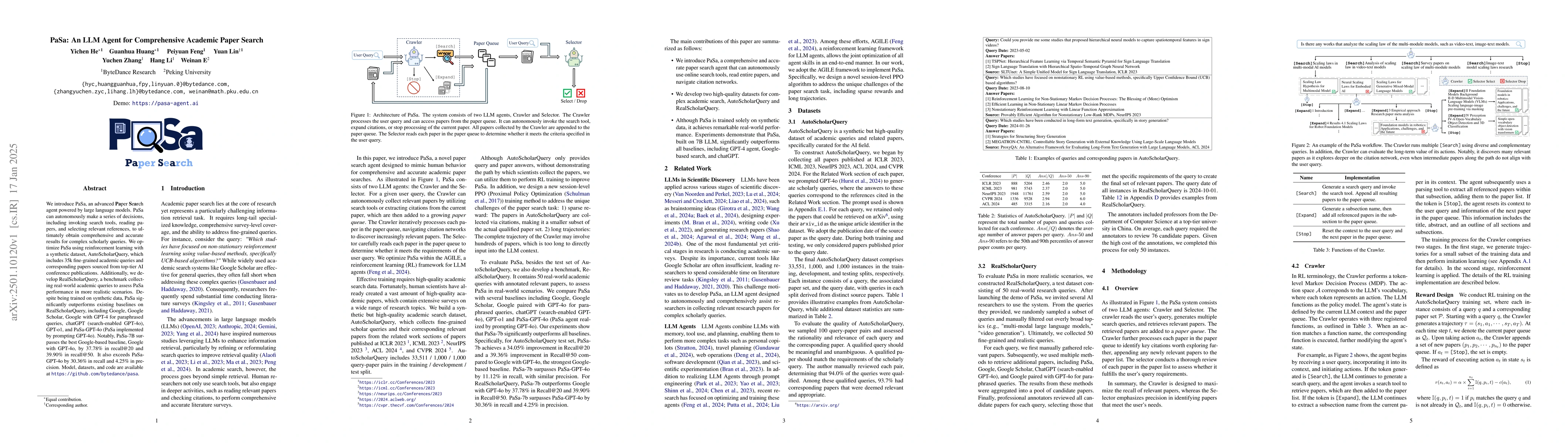Thumbnail for PaSa: An LLM Agent for Comprehensive Academic Paper Search